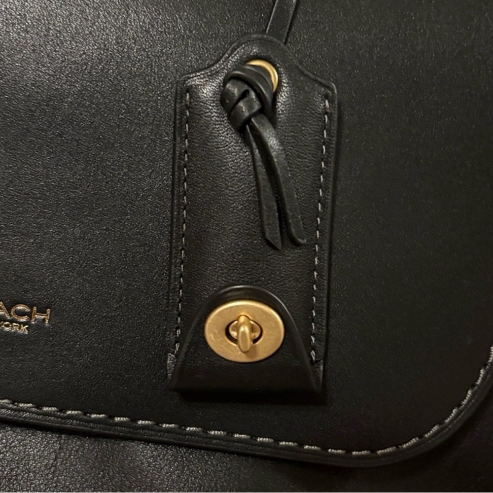 Coach Slouchy Rogue Top Handle Bag Black - Picture 11 of 11